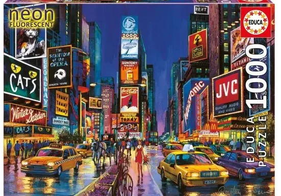 Puzzle Time Square Néon