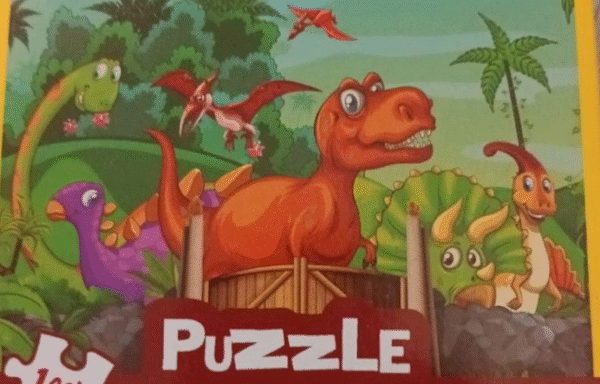Puzzle « Dinosaures colorés »